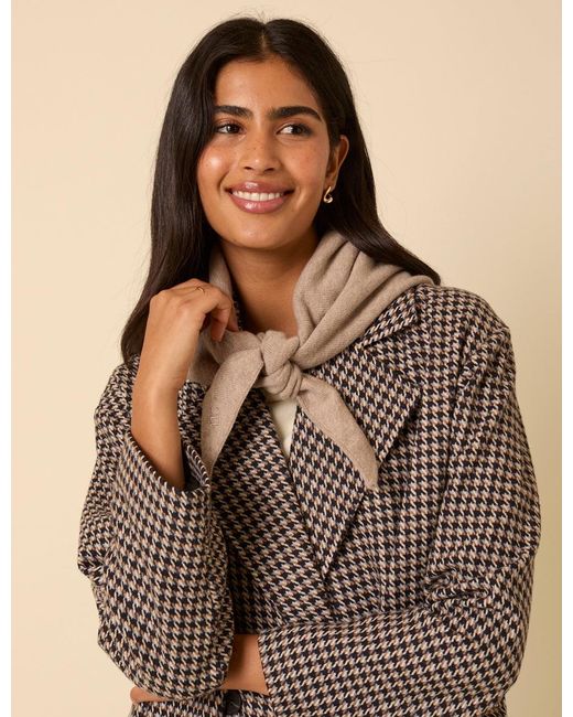 Nobody's Child Brown Wool-Blend Triangle Scarf