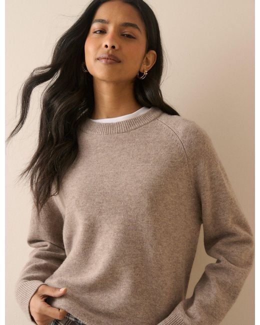 Nobody's Child Brown Taupe Knitted Wool Jumper
