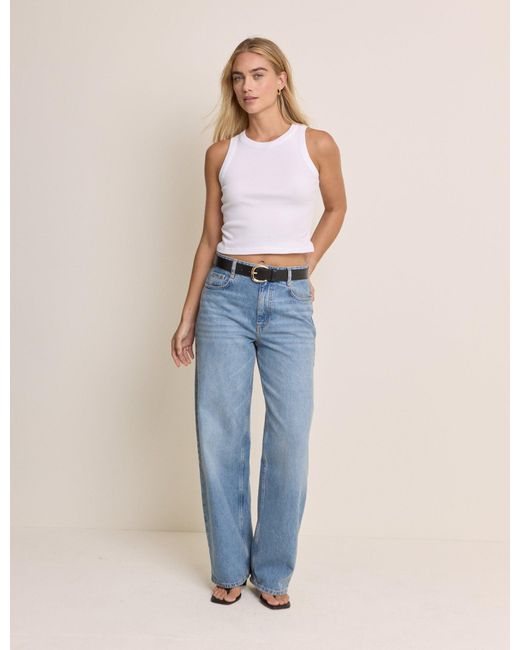 Nobody's Child White Racer Cropped Racer Vest