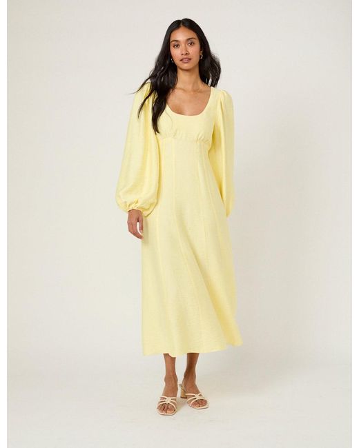 Nobody's Child Yellow Butter Bow Keyaa Midi Dress