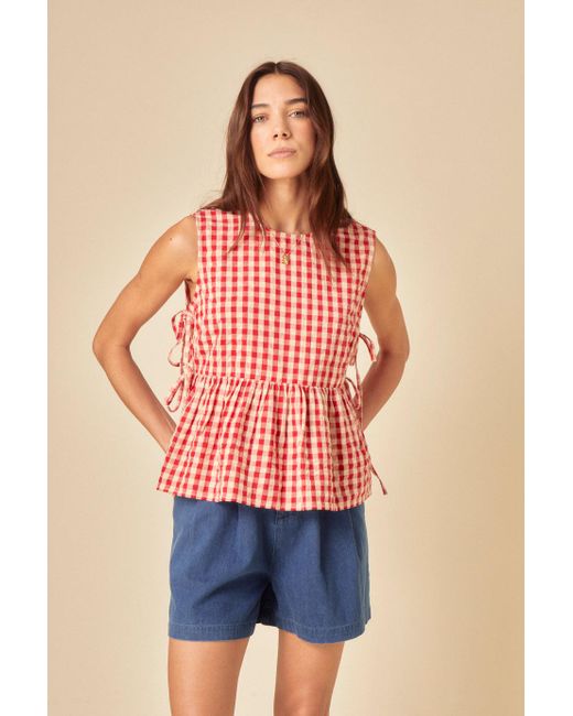 Nobody's Child Red Gingham Swing Top