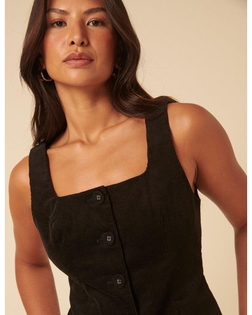 Nobody's Child Natural Nc X Lisou Cord Longline Tailored Waistcoat