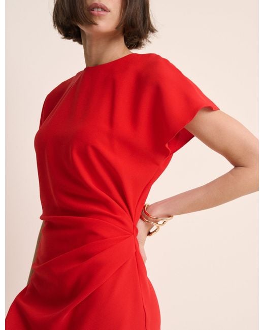 Nobody's Child Red Asymmetric Naz Maxi Dress