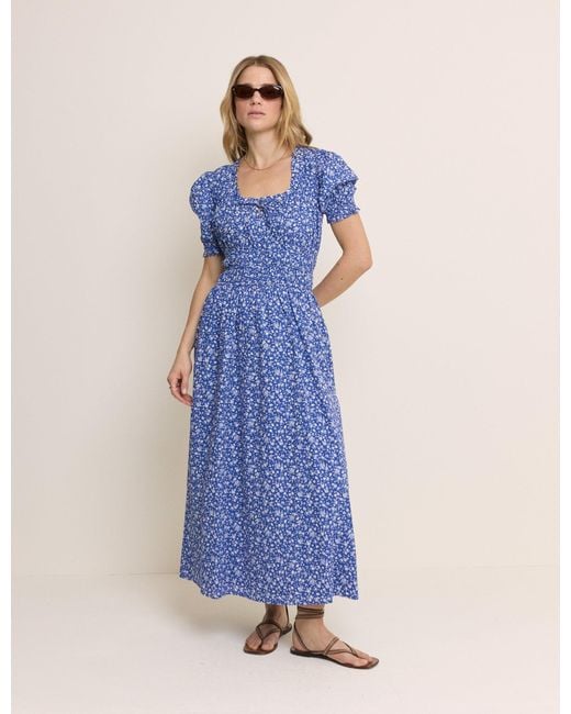 Nobody's Child Blue Floral Tula Midi Dress