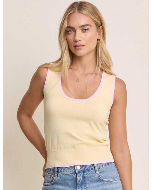 Nobody's Child Natural Butter Scoop Knitted Cami