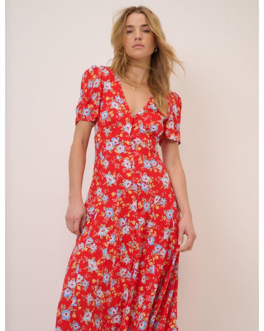 Nobody's Child Pink Floral Bonnie Midi Dress