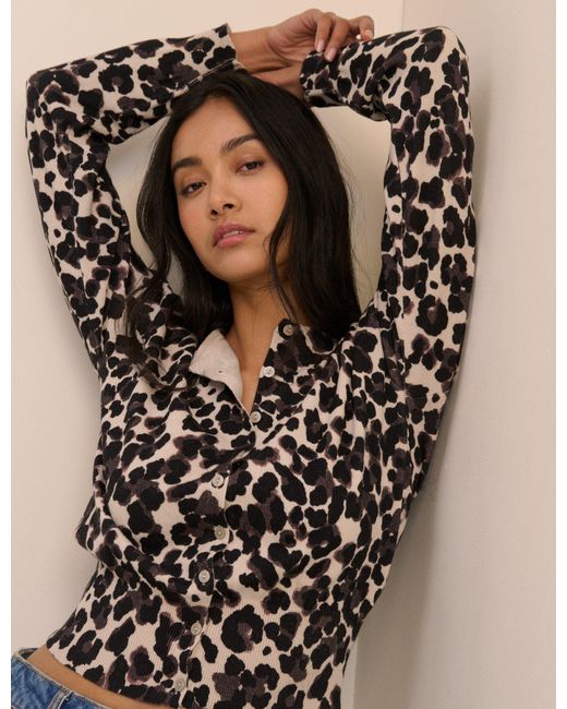 Nobody's Child Black Leopard Print Cardigan