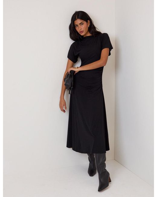 Nobody's Child Black Niamh Jersey Midi Dress
