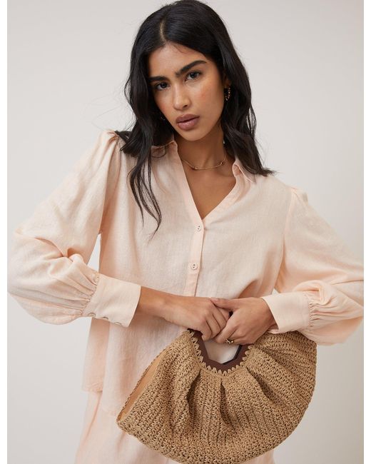 Nobody's Child Natural Peach-Blend Blouse