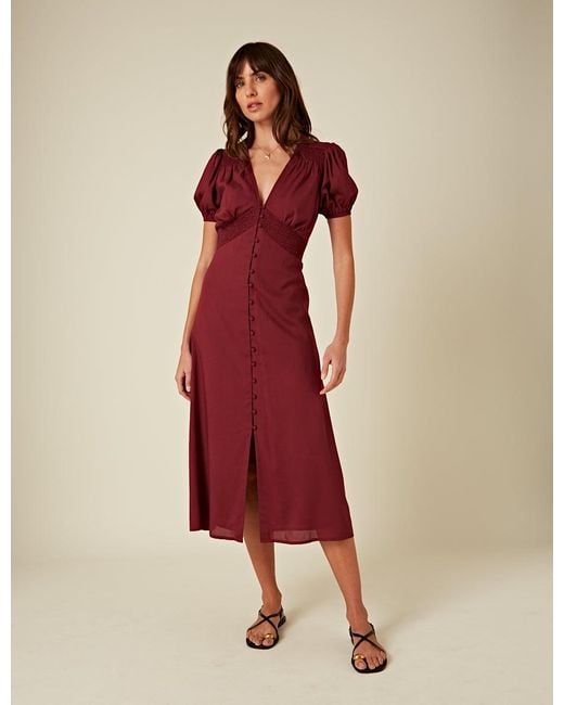 Nobody's Child Burgundy Satin Lucinda Midi Dress in Red | Lyst UK Nobody's Child Burgundy Satin Lucinda Midi Dress in Red | Lyst UK