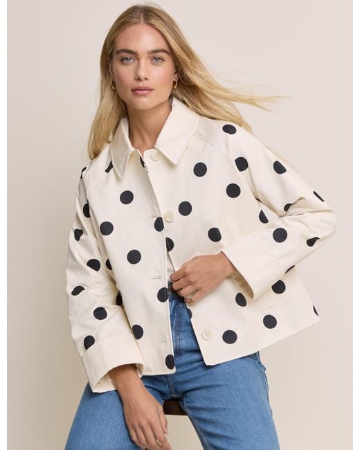Nobody's Child Natural Polka Dot Swing Jacket