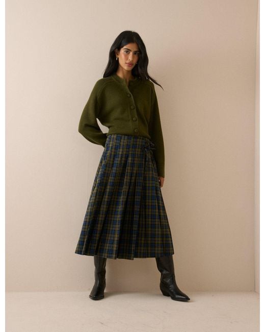 Nobody's Child Green Wool Saddle Lily Cardigan
