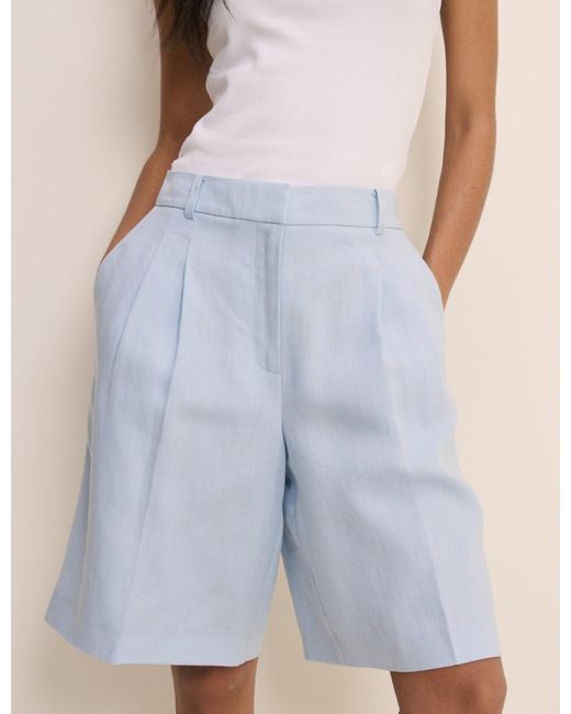 Nobody's Child Blue Baby Bermuda Tailored Shorts