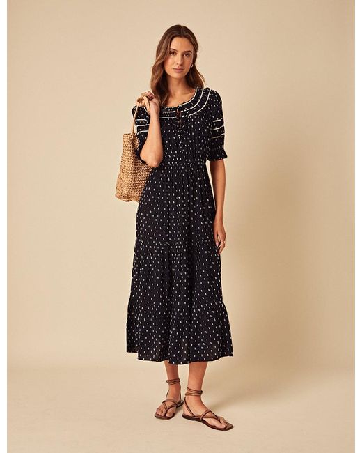 Nobody's Child Natural Printed Peyton Midi Dress