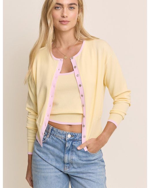 Nobody's Child Blue Butter Crew Neck Cardigan