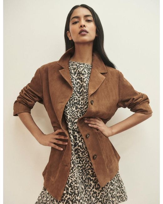 Nobody's Child Natural Suede Blazer Jacket