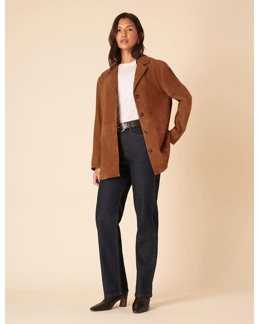 Nobody's Child Natural Suede Blazer Jacket