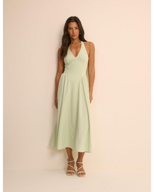 Nobody's Child Natural Mint Halterneck Amie Midi Dress