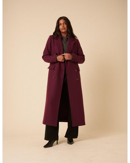 Nobody's Child Purple Double Breasted Coat