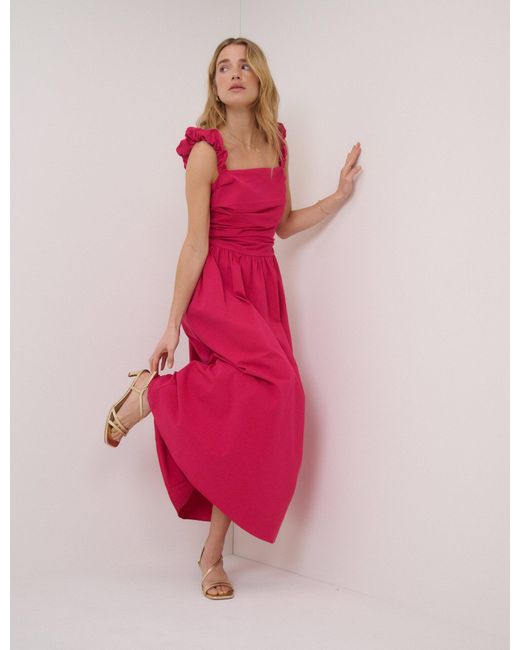 Nobody's Child Pink Drop Waist Victoria Midi Dress