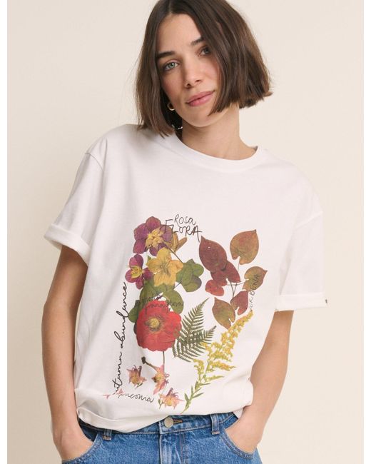 Nobody's Child Natural Floral Graphic Oversized T-Shirt