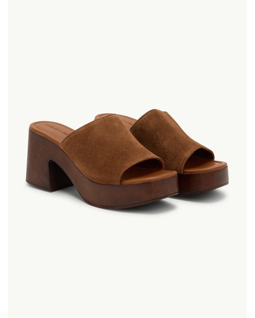 Nobody's Child Brown Chunky 70's Platform Heels