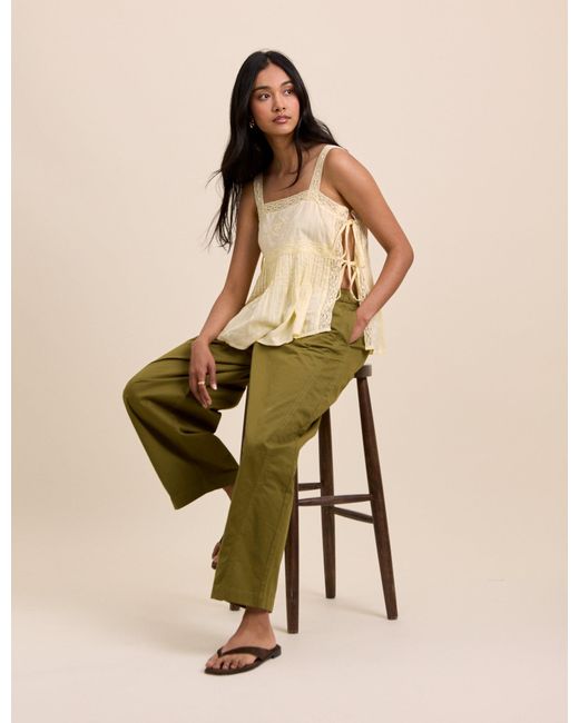 Nobody's Child Green Barrel Leg Trousers