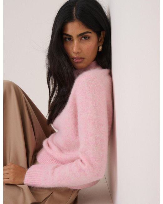 Nobody's Child Pink Funnel Neck Knitted Jumper