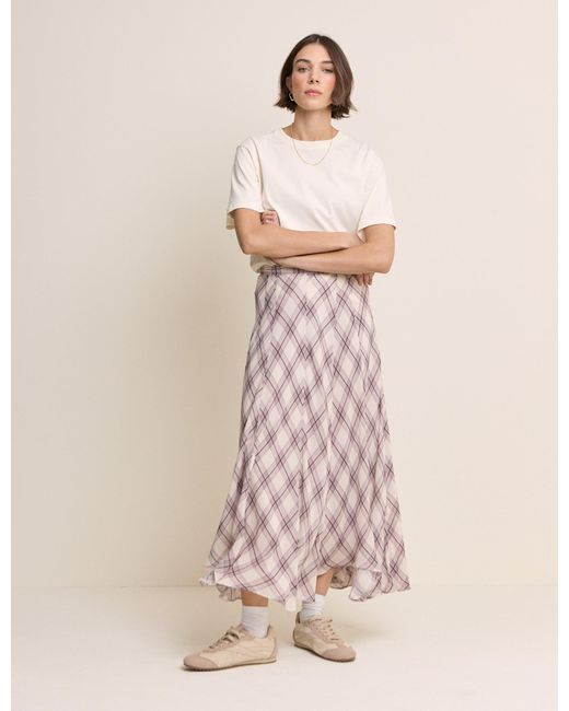 Nobody's Child Pink Check Midi Skirt