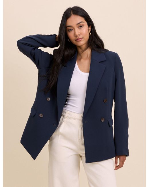 Nobody's Child Blue Double Breasted Alicia Blazer