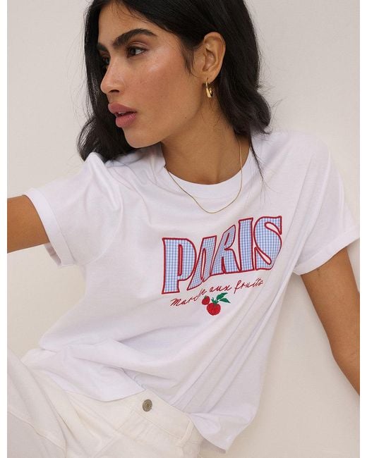 Nobody's Child White Paris Graphic T-Shirt