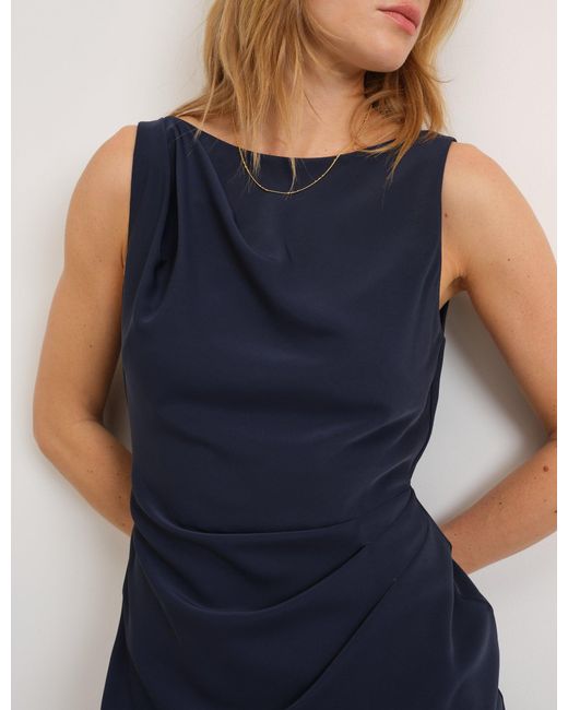 Nobody's Child Blue Boat Neck Sapphire Maxi Dress