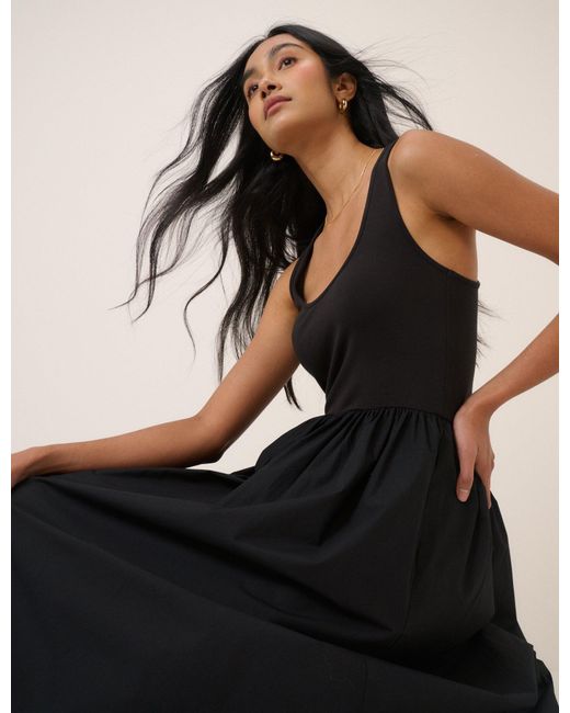 Nobody's Child Black Racer Back Lexie Midi Dress