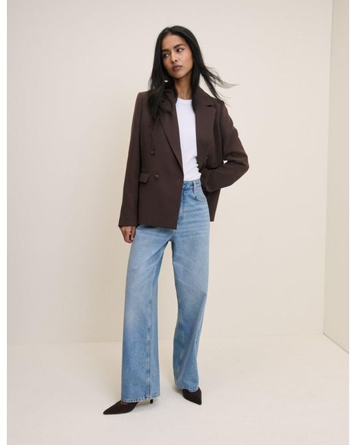 Nobody's Child Brown Double Breasted Alicia Blazer