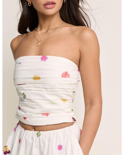Nobody's Child Natural Floral Felicity Bandeau Top