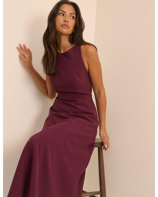 Nobody's Child Red Burgundy Reign Midi Dress