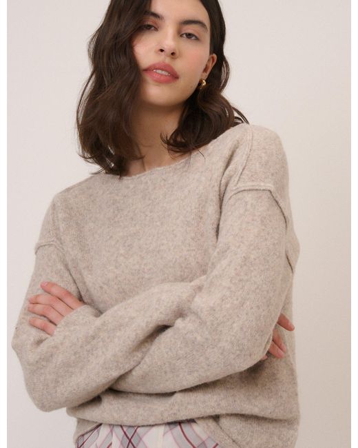 Nobody's Child Brown Boat Neck Jumper