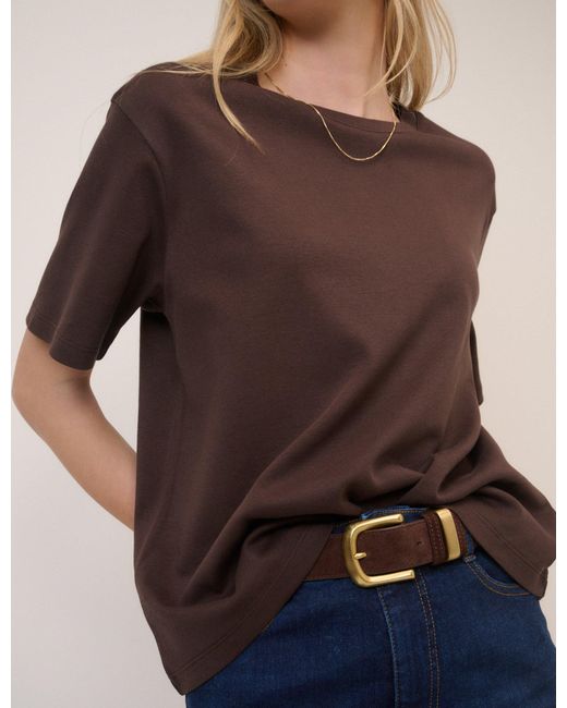 Nobody's Child Brown Boxy Fit T-Shirt