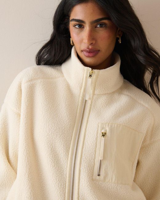 Nobody's Child Natural Borg Funnel Neck Jacket