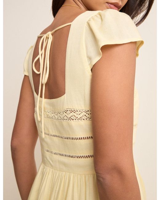 Nobody's Child Natural Butter Square Neck Jessy Maxi Dress