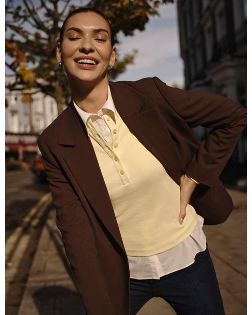 Nobody's Child Brown Twill Double Breasted Blazer