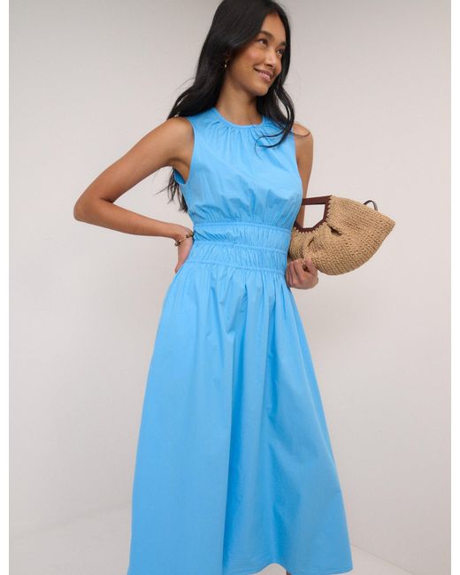 Nobody's Child Blue Sleeveless Carrie Midi Dress