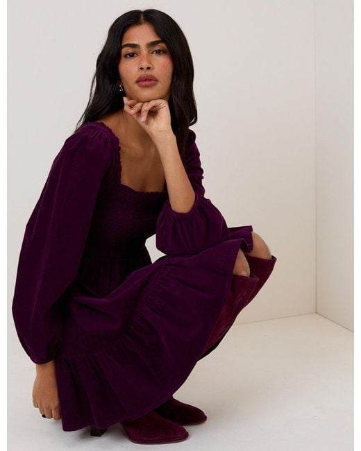 Nobody's Child Purple Velvet Elsa Mini Dress