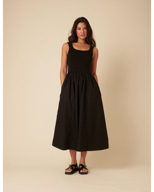 Nobody's Child Black Sleeveless Colorado Midi Dress