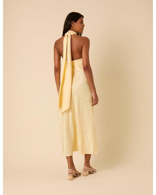 Nobody's Child Natural Butter Floral Jacquard Fifi Maxi Dress