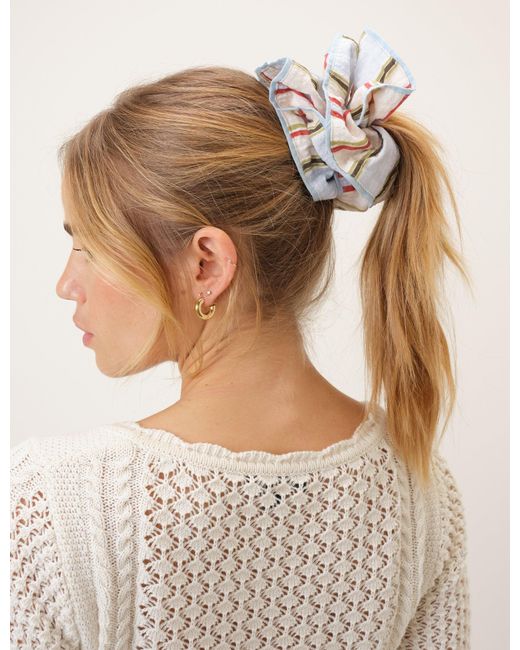 Nobody's Child Brown Double Layered Scrunchie