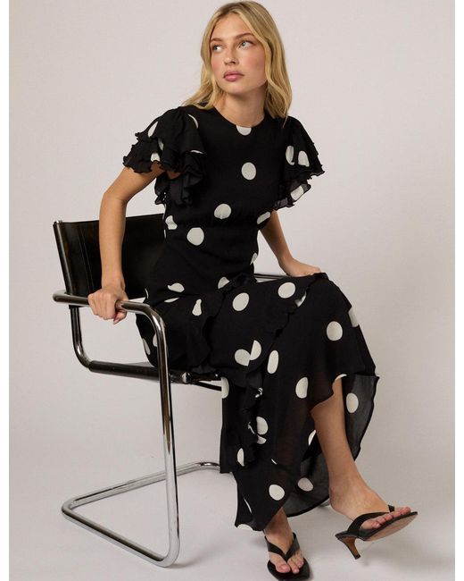 Nobody's Child Black Polka Dot Marley Maxi Dress