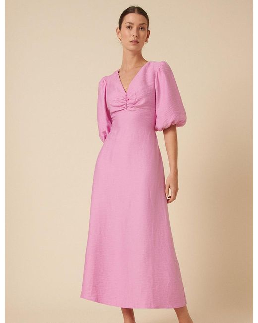 Nobody's Child Pink Bow Back Zita Midi Dress