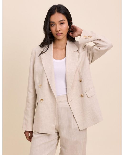 Nobody's Child Natural Double Breasted Alicia Blazer
