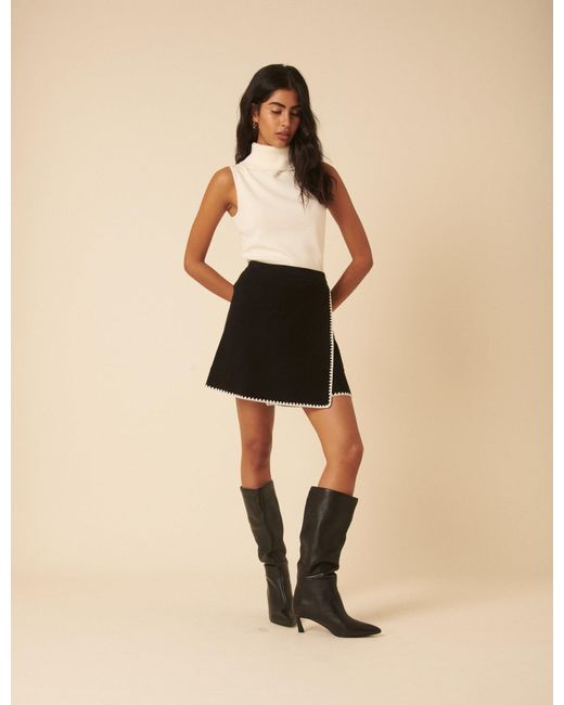Nobody's Child Whipstitch Knitted Mini Wrap Skirt in Natural Lyst UK